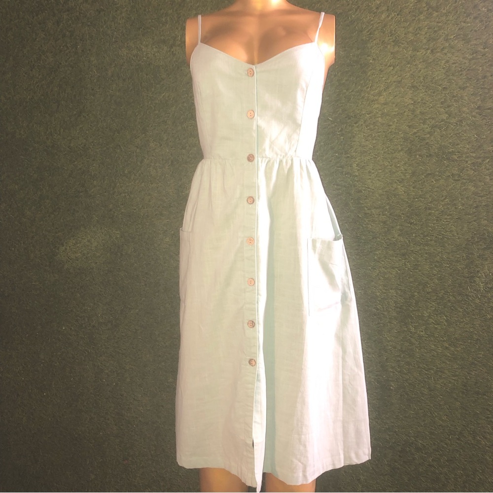 Sage sundress with bow in back